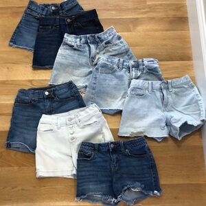 Old navy jean denim shirt bundle (8 pairs)  size 8